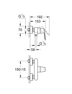 Grifo ducha monomando Eurosmart Cosmopolitan GROHE 2
